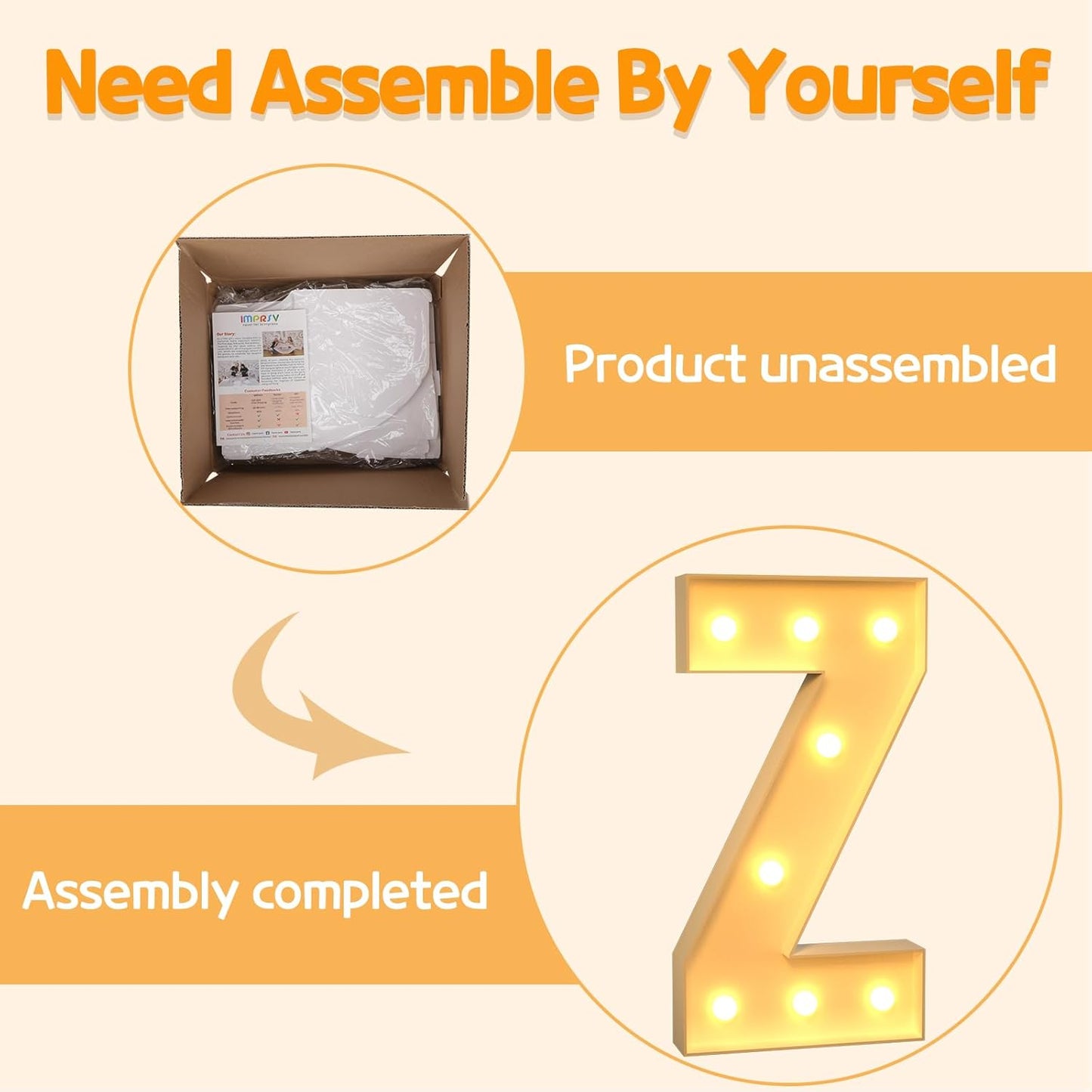 Marquee Letters 3 Feet Tall Large Light Up Letters Z Happy Birthday Decorations Marry Me Engagement Party Decor Yellow Light Birthday Decorations Balloon Arch Kit Foam Sign Z