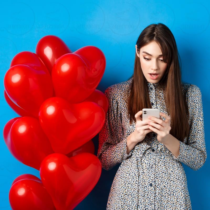 AFTERLOON® Biodegradable Balloons 24 pcs Onyx Black 12 Inch Heart Shaped, Thickened Extra Strong Natural Latex Helium Float, Proposal Marriage Love Baby Shower Gender Reveal Wedding Bridal