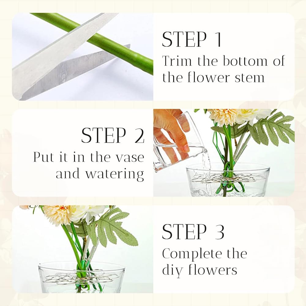 Stainless Steel Floral Grid Flower Arrangement Tool, 3pcs Reusable Floral Grid for Vase Stainless Steel Wire Flower Arranging Tool, Flower Grid Arranger for Arrangement Vase Plant Flower (Black)