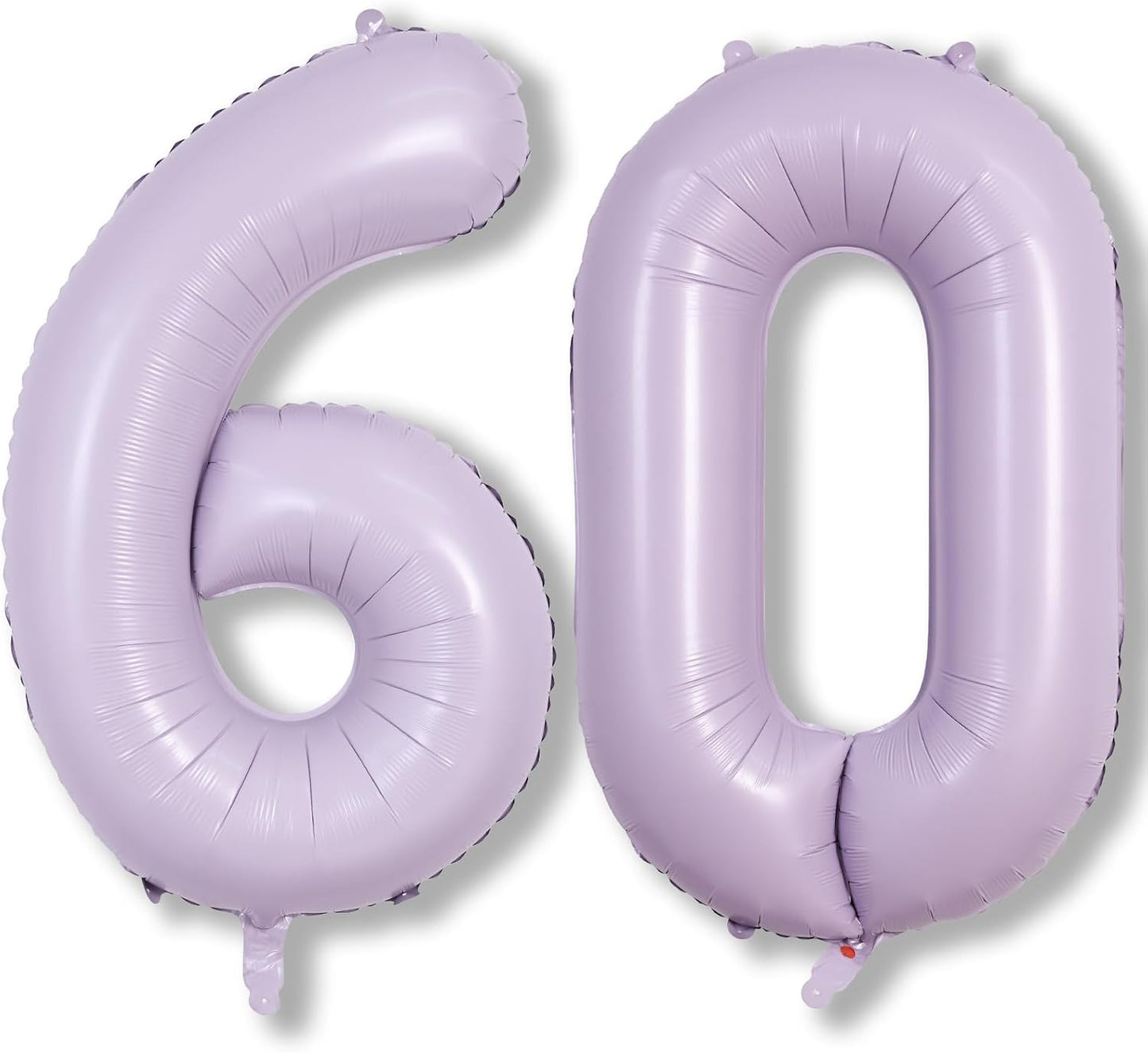 Dusty Purple 60th Birthday Balloons for Women, 40 Inch Light Purple Foil 60 Number Balloons Self Inflating, Pastel Lilac Birthday Balloons Numbers 6 and 0 for 6th 60th Anniversary Party Decorations