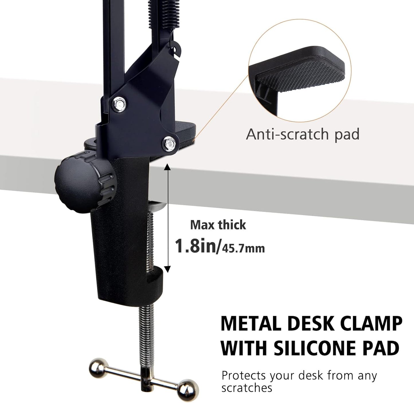 For Elgato Wave 3 Boom Arm Microphone Stand, Professional Mic Boom Arm Mic Stand Compatible with Elgato Wave:3 USB Condenser Microphone by SUNMON