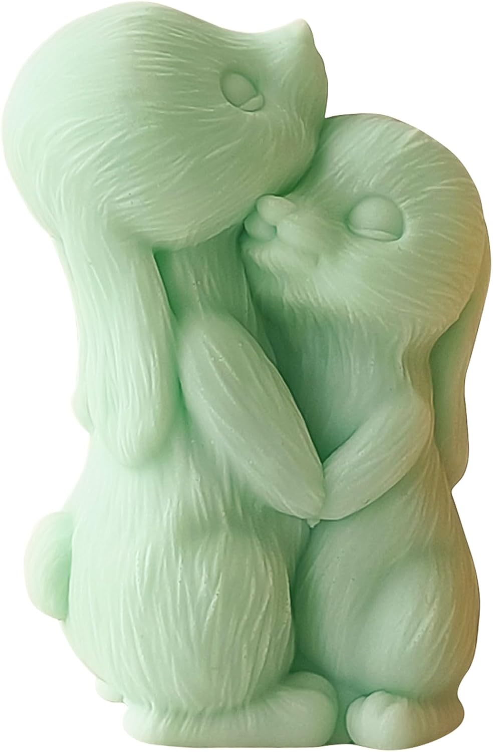 Couple Rabbit Candle Mold - Resin Casting Silicone Molds for Home Decor & Candle Making Wave Spiral Mold