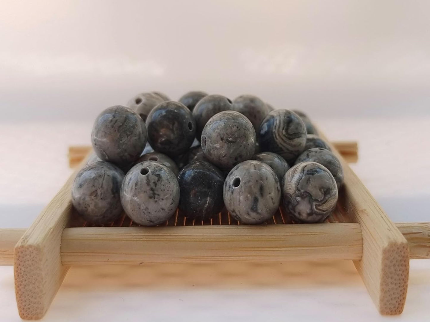 Map Jasper Beads 8mm 100pcs Round Loose Gemstones for Bracelet Necklace Jewelry Making