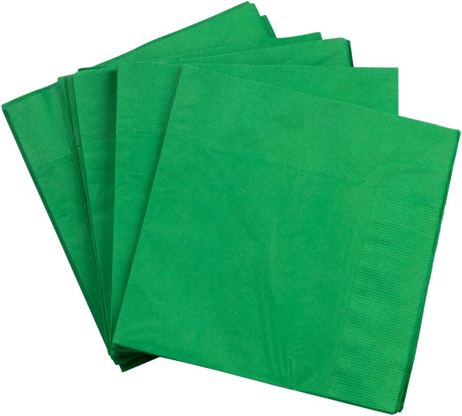 JAM PAPER Medium Lunch Napkins - 6 1/2 x 6 1/2 - Green - 50/Pack