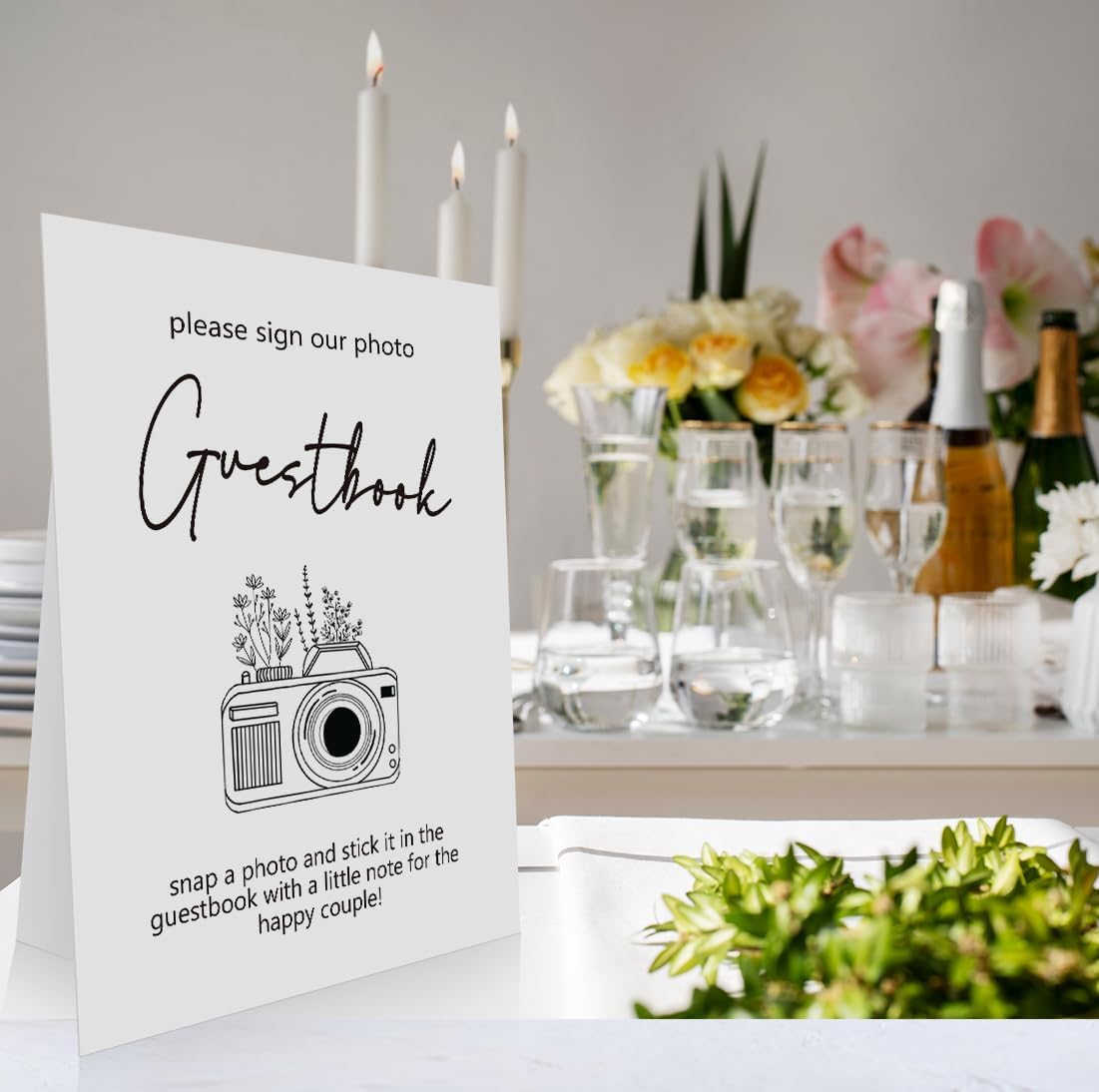Wedding Photo Guestbook Sign 8 x 11 Inch, Photo Guest Book Sign, Photo Minimalist Wedding Sign, Reception Signage, Snap It Sign, Modern Wedding Sign WDS18