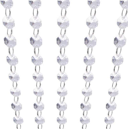 Crystal Clear Acrylic Bead Garland Chandelier Hanging Wedding Decoration 33 FT