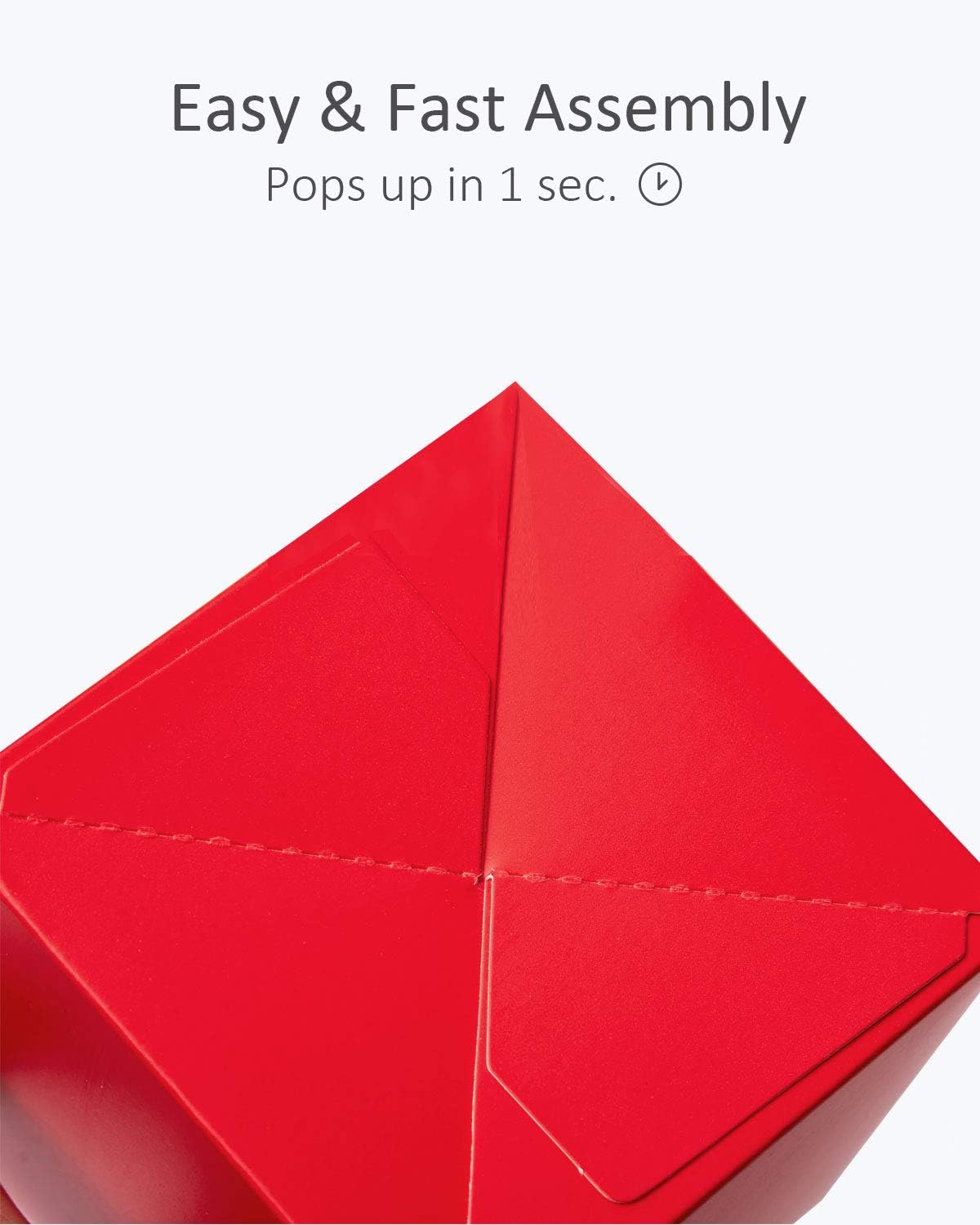 qiqee Red Cupcake Boxes Individual Cupcake Holders Disposable 50pcs Single Cupcake Boxes with Window 3.6 * 3.6 * 4.3inch Cupcake Containers