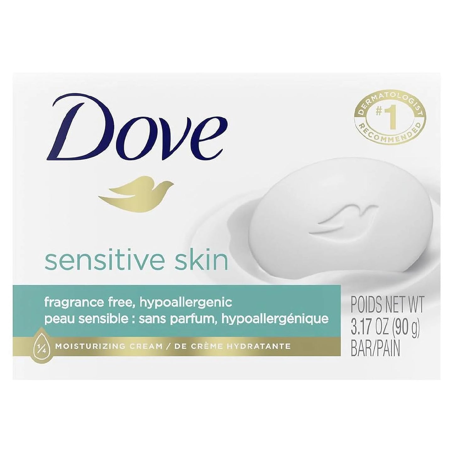 Dove Bar Soap for Sensitive Skin 3.15 oz (Pack of 4)