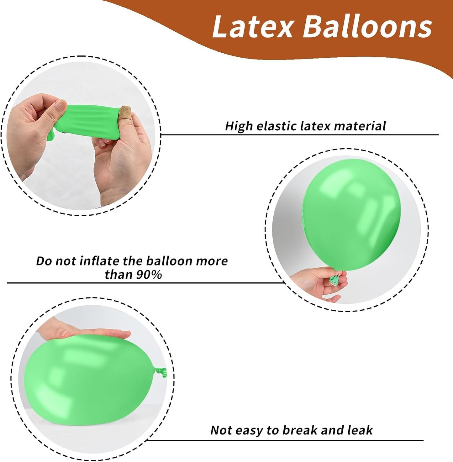 Green and Brown Balloons, 52 PCS 12 Inch Metallic Chrome Silver Light Green Fruit Green Black Brown Latex Balloons, Camping Game Jungle Theme Camo Birthday Baby Shower Army Party Decorations