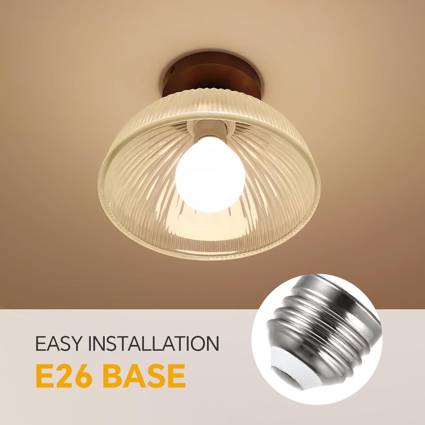 CtrlCV LED Globe Light Bulbs,60 Watt Equivalent Led Bulbs, 2700K Soft Light G80(G25) Light Bulb, 600 Lumens, E26 Standard Base, Non-Dimmable, 60w Warm White Led Bulbs for Bedroom Home Office,1 Pack