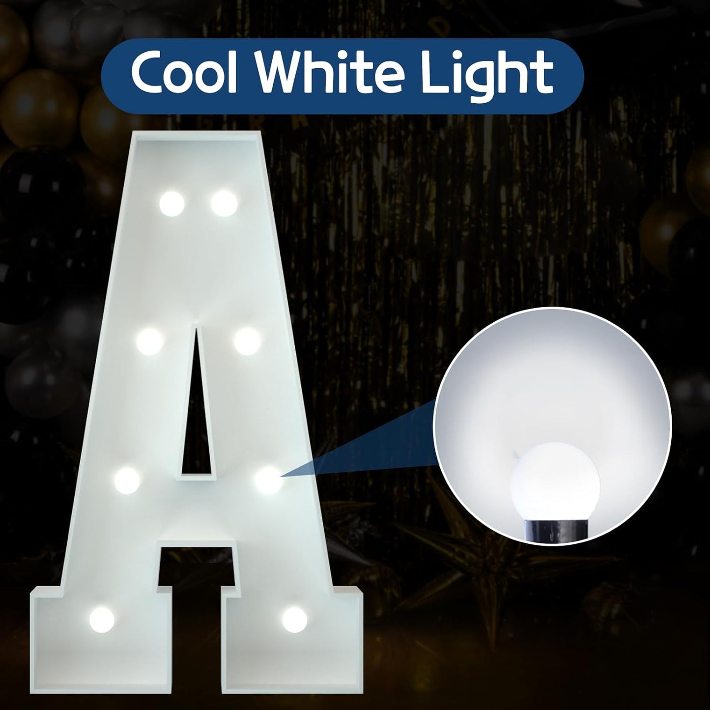 Marquee Letters 3 Feet Tall Large Light Up Letters Baby Shower Decorations Wedding Engagement Proposal White Party Decorations Marry Me Sign Big Cardboard Backdrop A