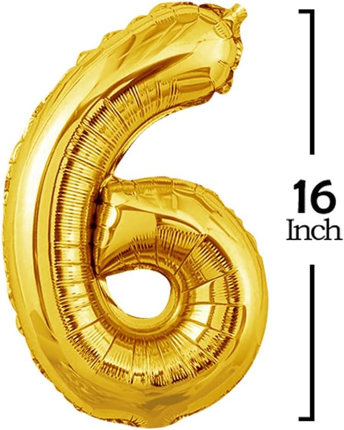 GOER 2026 Foil Number Balloons for 2026 New Year Eve Festival Party Supplies Graduation Decorations (Gold,16 Inch)