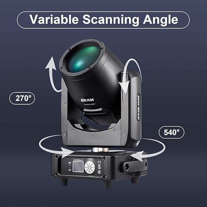 7r 230W Beam Moving Head Light Stage Lighting 14 GOBO 14 Colors RGBW Beam Sharpy Lights, 8 Prism 6 In1 Rainbow Stage Lights for Party Weddings DJ Shows Stage Performances