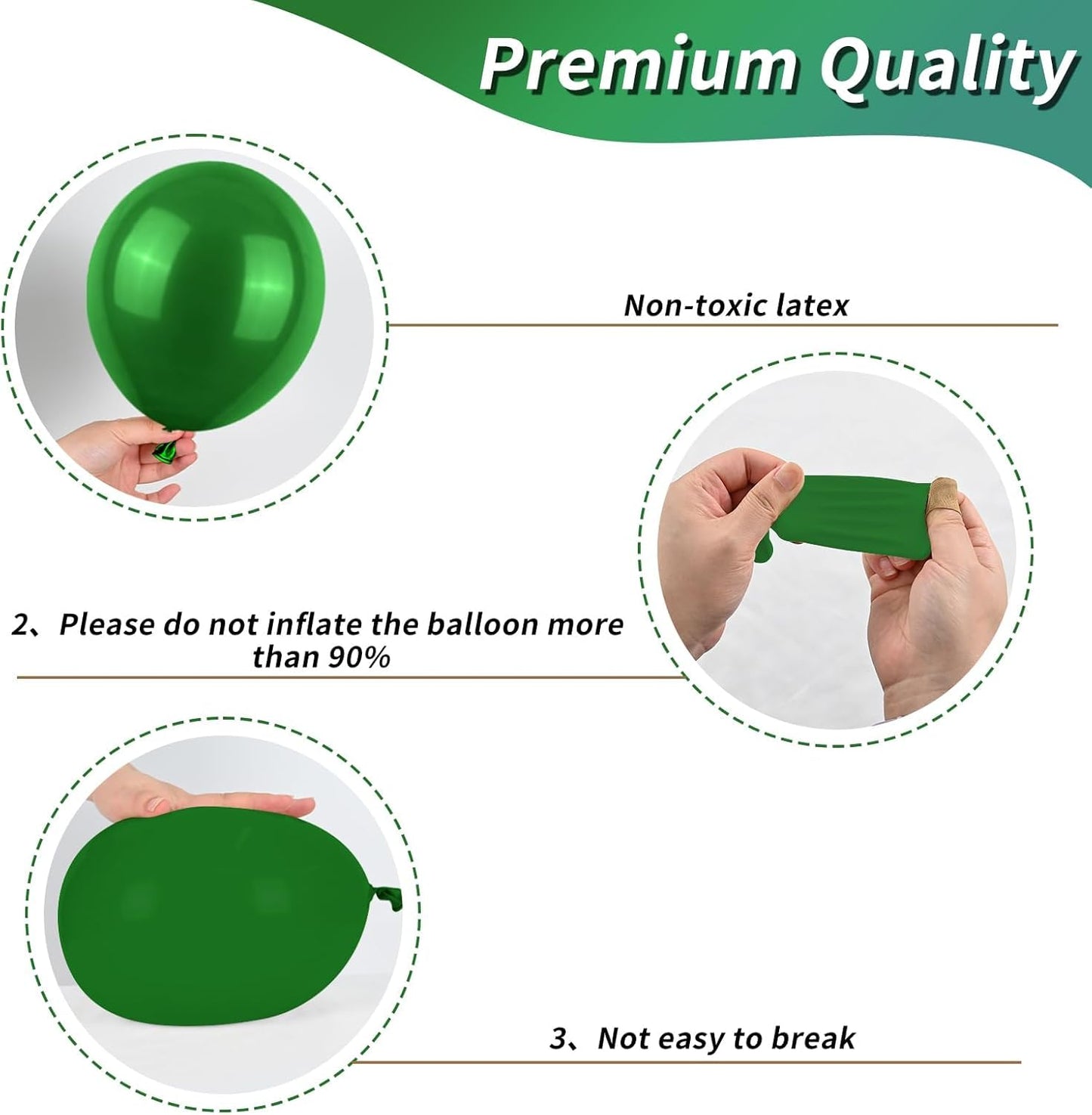 12 Inch Football Printed Party Balloons - Dark Green, Black, Beige - Boys Sports Birthday Party Decorations