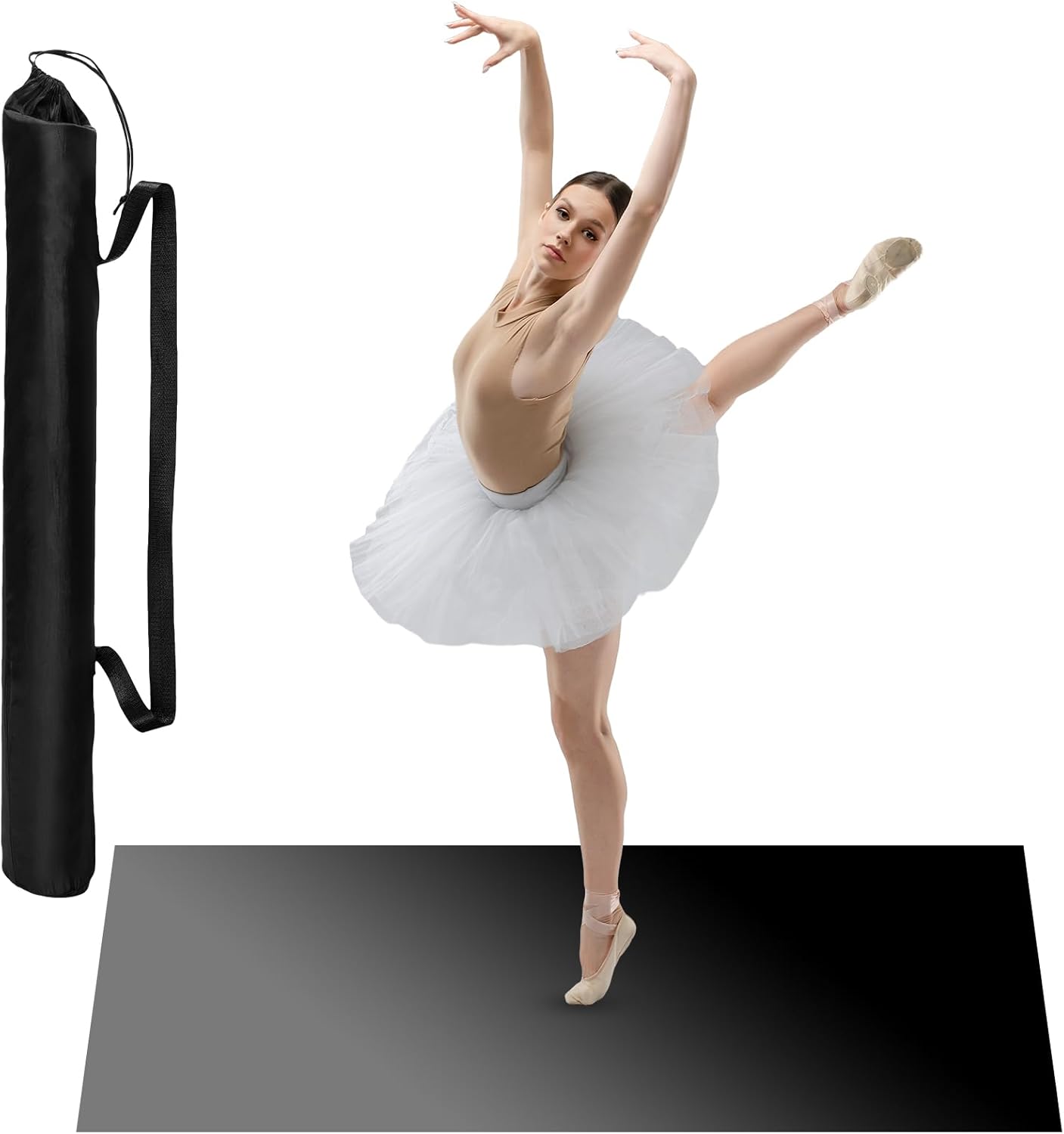 Portable Dance Floor Smooth Ballet Floor Vinyl Dance Mat for Home Stage Studios Kids Adults Practice Improve