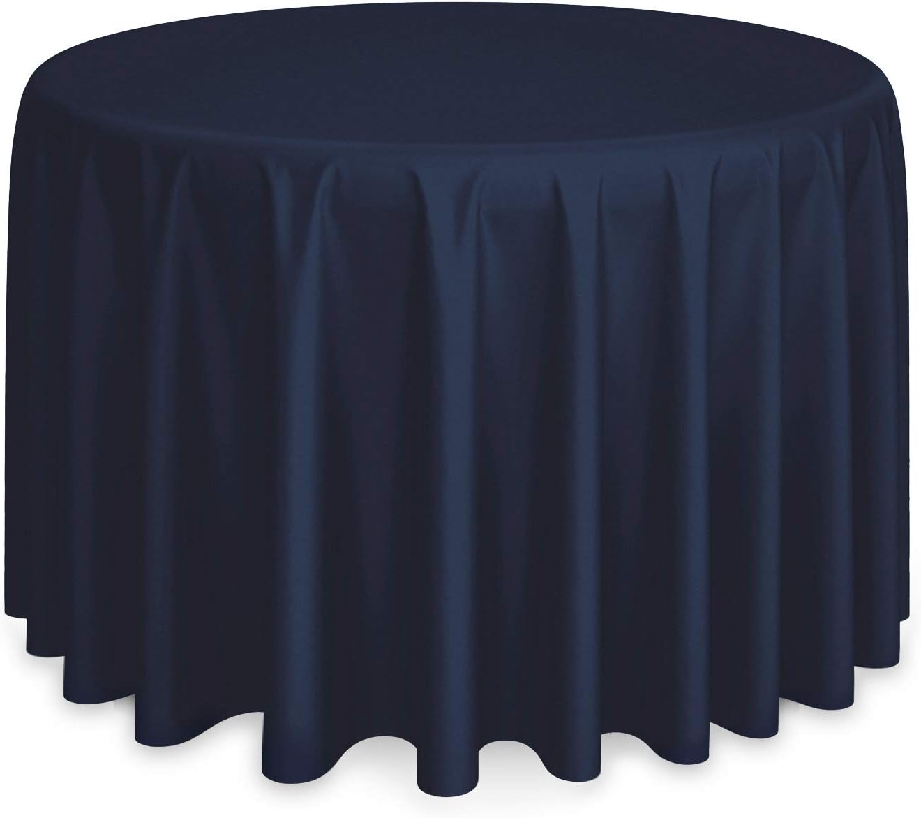 Lann's Linens - 10 Premium 132" Round Tablecloths for Wedding/Banquet/Restaurant - Polyester Fabric Table Cloths - Navy Blue