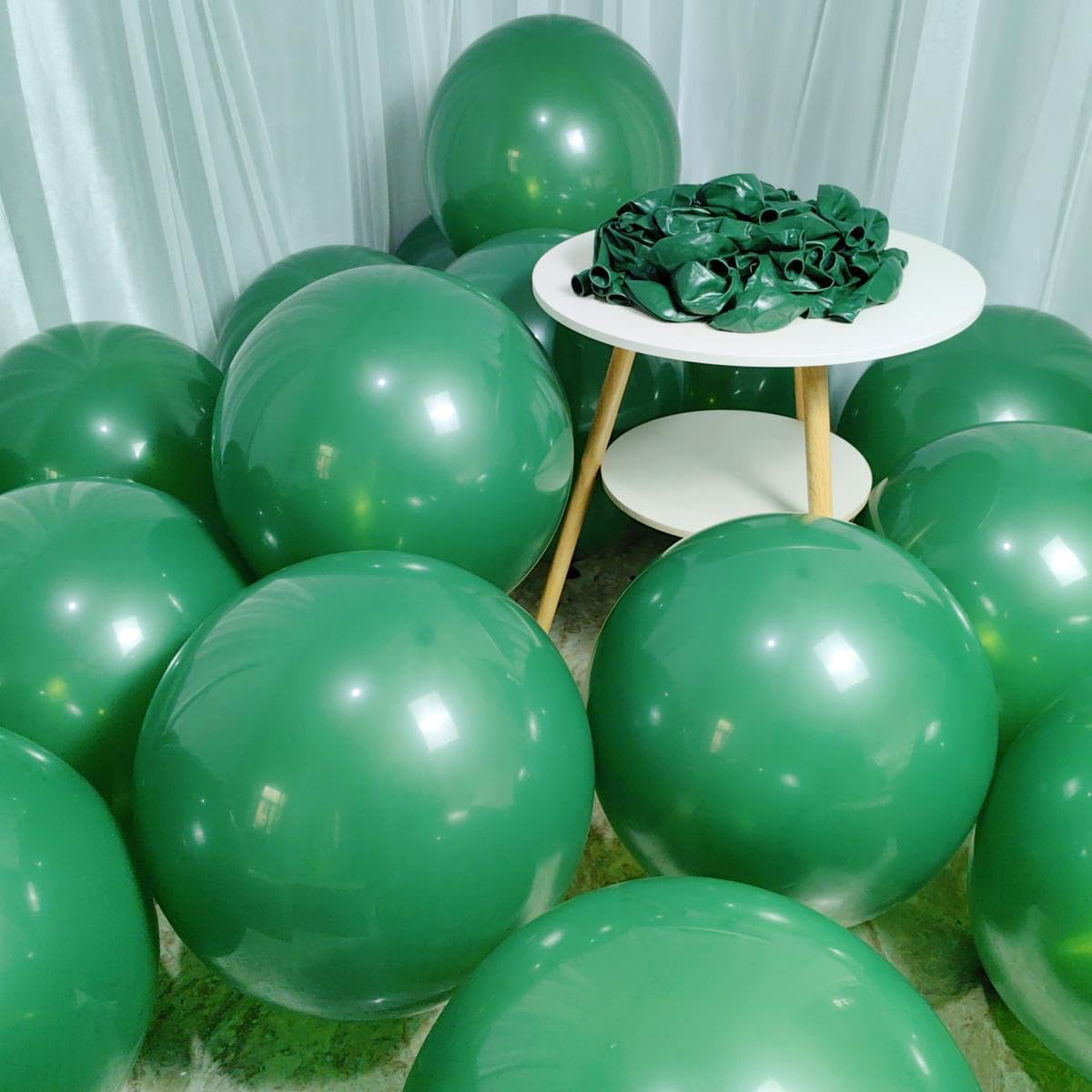 90 Pack Green Balloons 18 inch Dark Green Latex Big Balloons for Party Decorations and Events ZWZLIULIAN