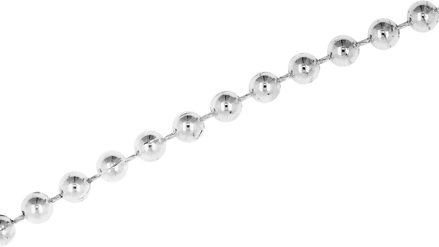 Mandala Crafts 6mm Faux Metallic Silver Pearl Beads Roll - 27 Yards Strand of Fake Pearls Chain Garlands Spool String for Christmas Tree, Wedding, Party, Vases, DIY Decoration