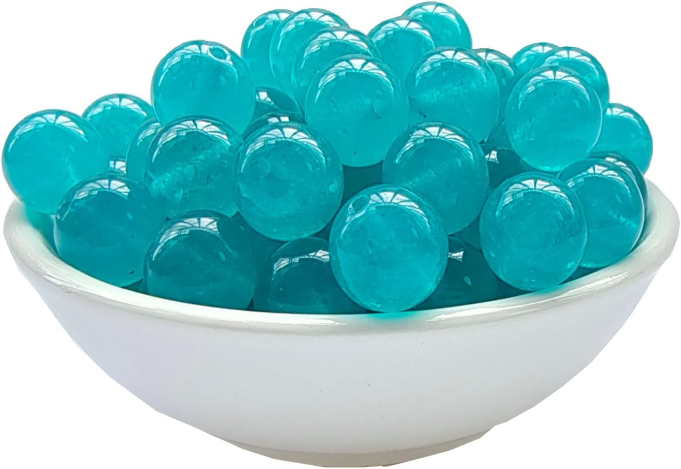 Stone Beads 6mm 140pcs Lake Blue Chalcedony Beads Round Loose Gemstones Beads for Bracelet Necklace Jewelry Making (6mm, 60617 Lake Blue Chalcedony)