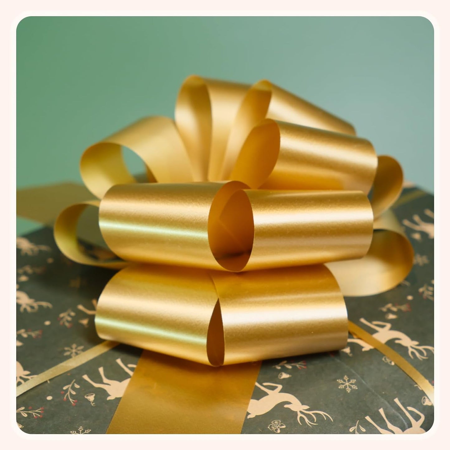 12 PCS 6 Inch Golden Pull Bows - Perfect for Gift Wrapping, Wedding Decor, Car Bows, Birthday Parties, Christmas and Valentine's Day