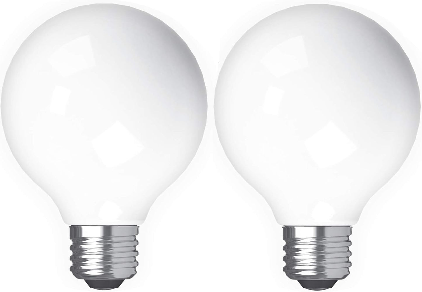 GE Refresh LED Light Bulbs, 60 Watt, Daylight, G25 Globe Bulbs, Medium Base (2 Pack)