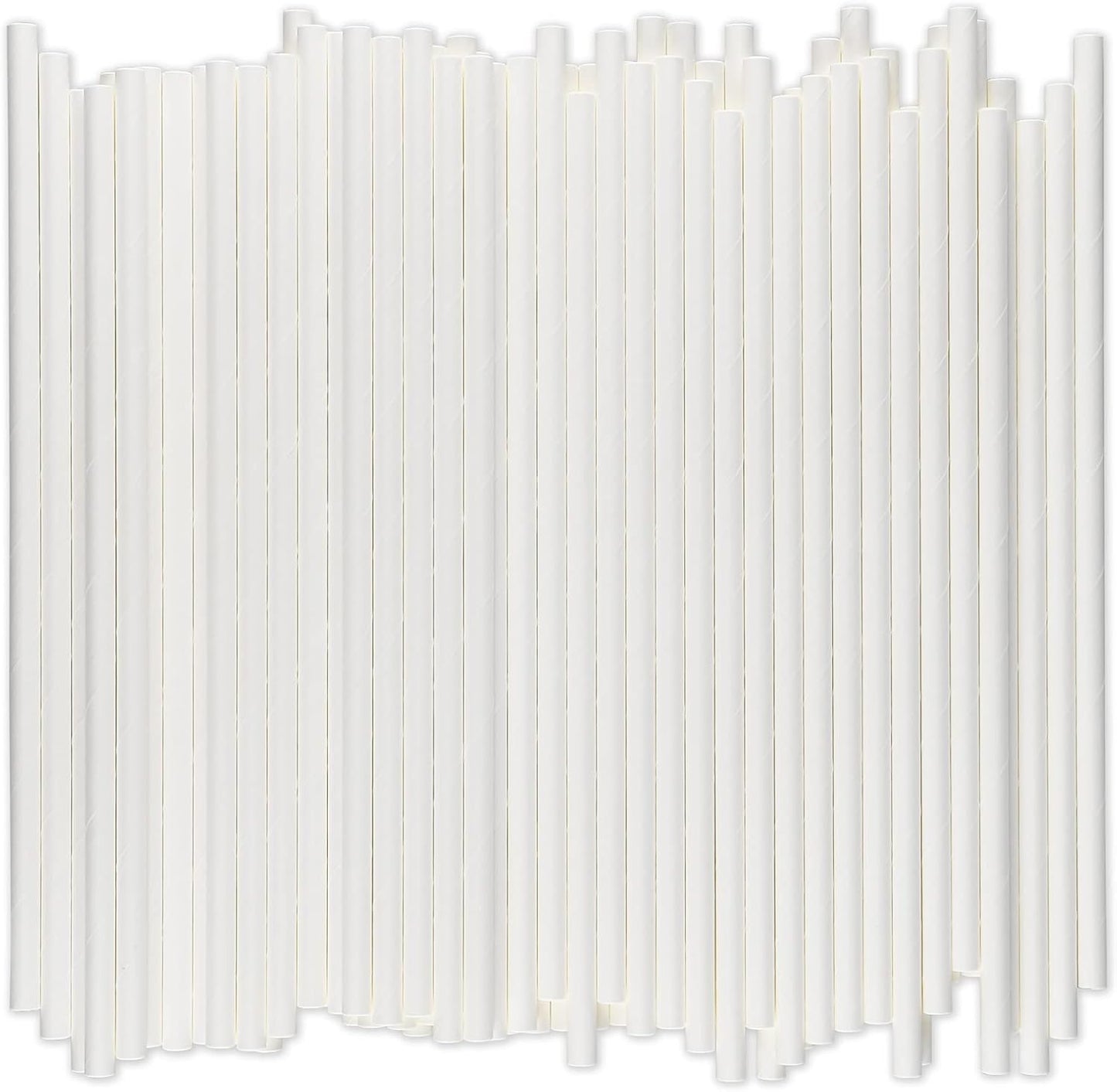White Paper Drinking Straws Bulk, 1000 Counts, 7.75" Long, 0.24" Diameter - Restaurants and Bars Pack