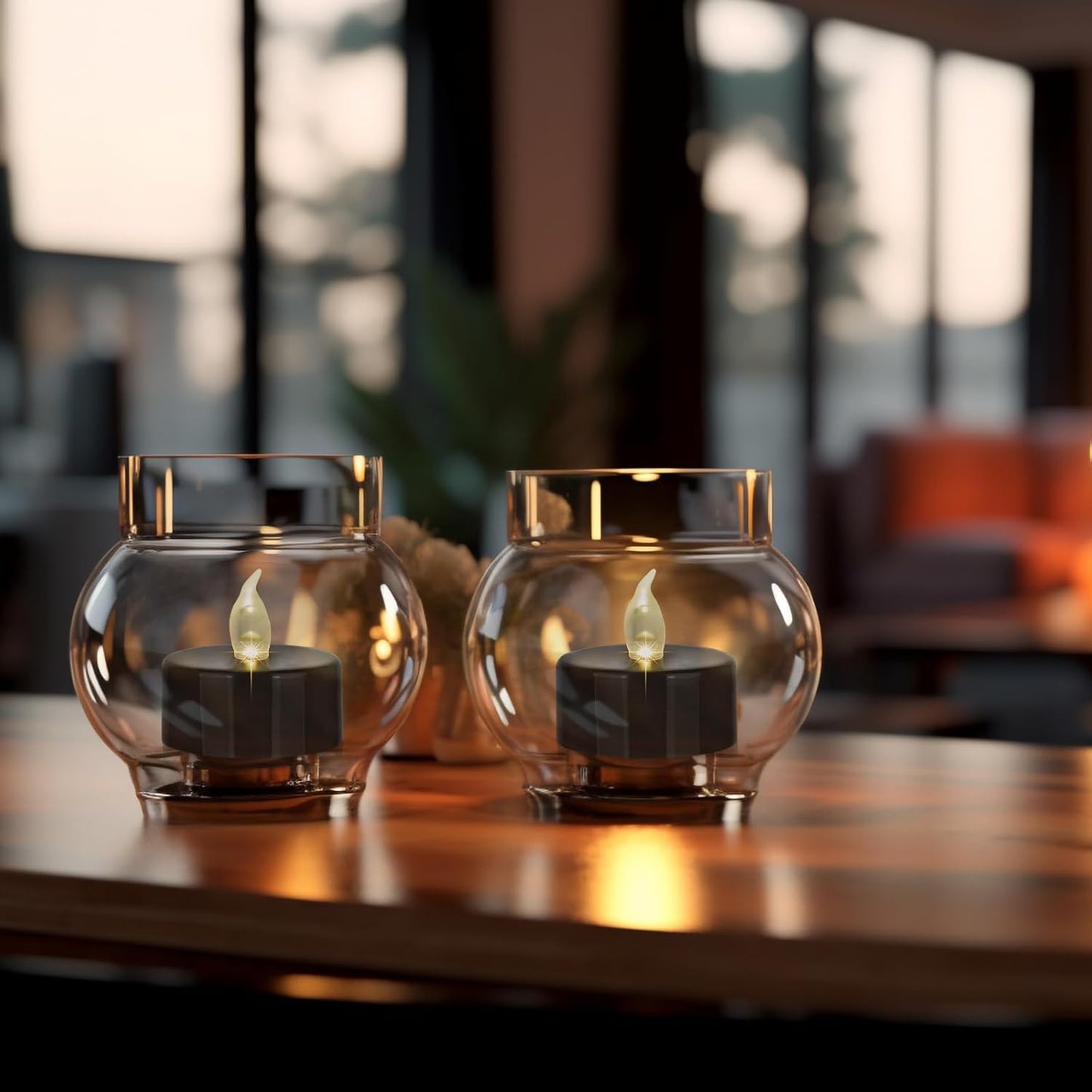 Battery Operated LED Tea Lights: 24PACK Flameless Votive Candles Lamp Realistic and Bright Flickering Holiday Gift Long Lasting 200Hours for Seasonal & Festival Celebration Black