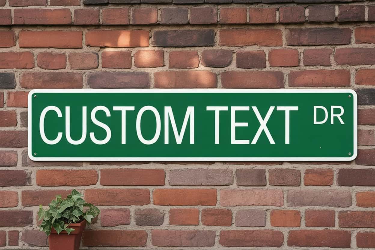 Custom Street Reflective Sign, Personalized Metal Road Sign, Single/Double Sided, 8x24 Inch, Outdoor Fade-Resistant .040 Aluminum