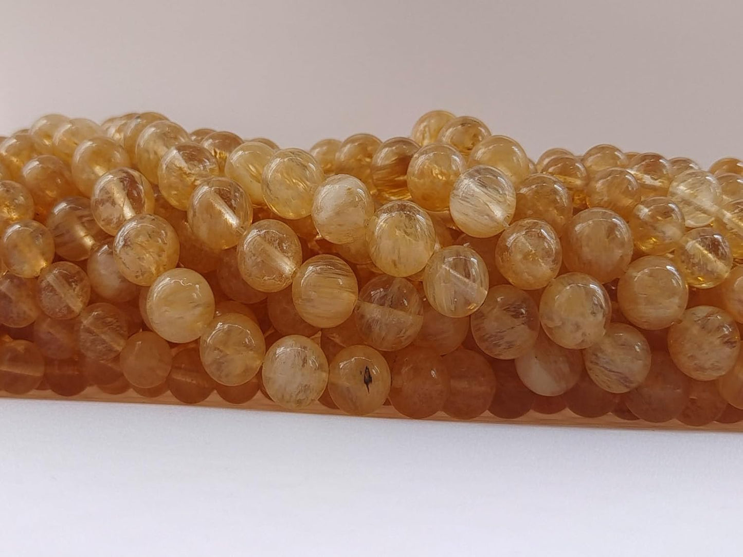 Stone Beads 6mm 140pcs Tea Watermelon Quartz Beads Round Loose Gemstones Beads for Bracelet Necklace Jewelry Making (6mm, 60623 Tea Watermelon Quartz)