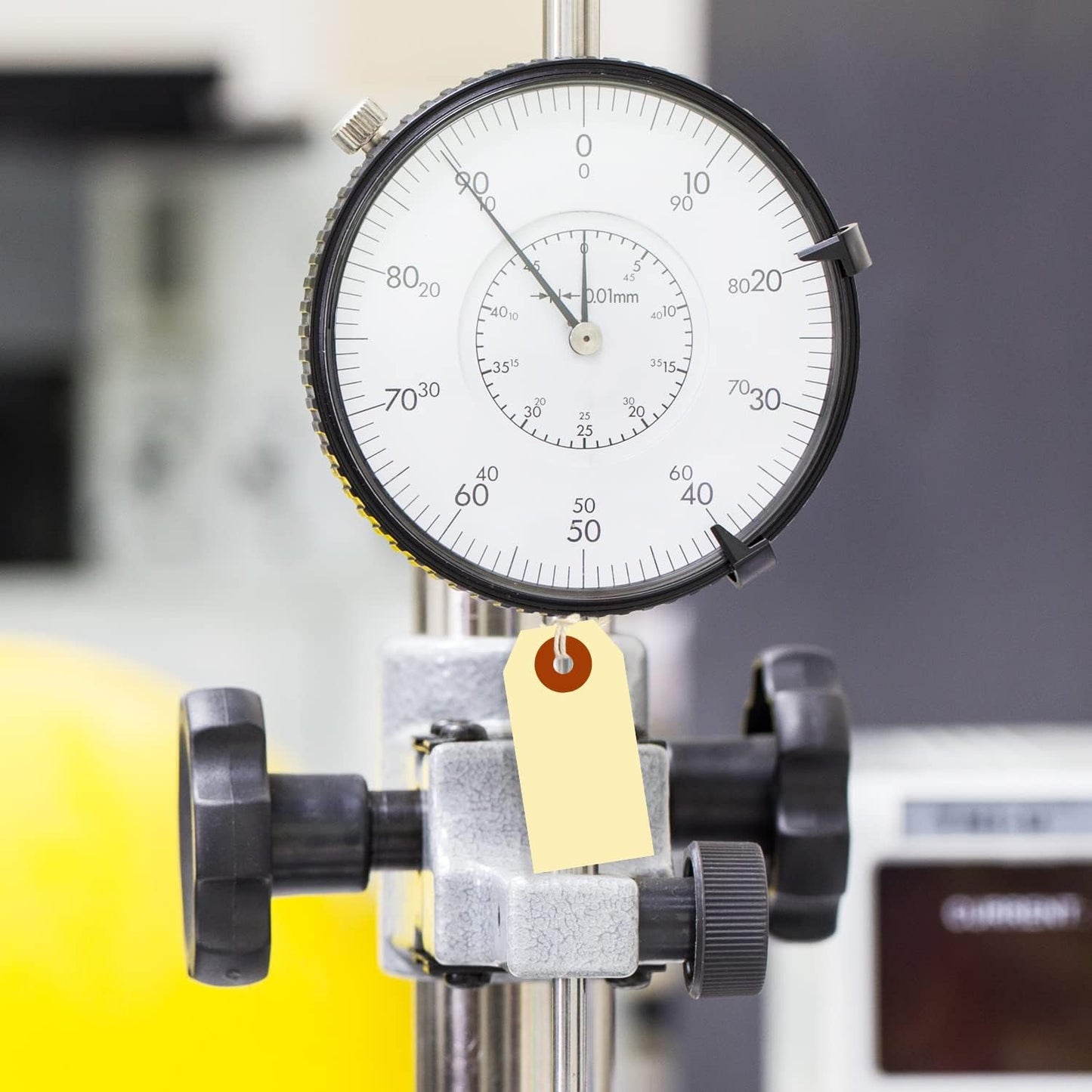 SmartSign Blank Shipping Tags with Pre-Attached Loop Strings, Size-1, Pack of 1000, 10pt Thick Manila Cardstock Tag, 1.375" x 2.75" Paper Hang Tags with Reinforced Fiber Patch