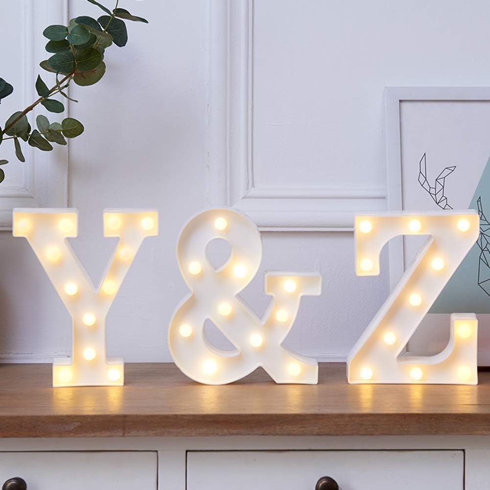 MUMUXI Marquee Light Up Letters | Large Light Up Numbers | Battery Powered and Bright with Every Letter of The Alphabet | for Wedding, Birthday, Party, Celebration, Christmas or Home Decoration (Y)