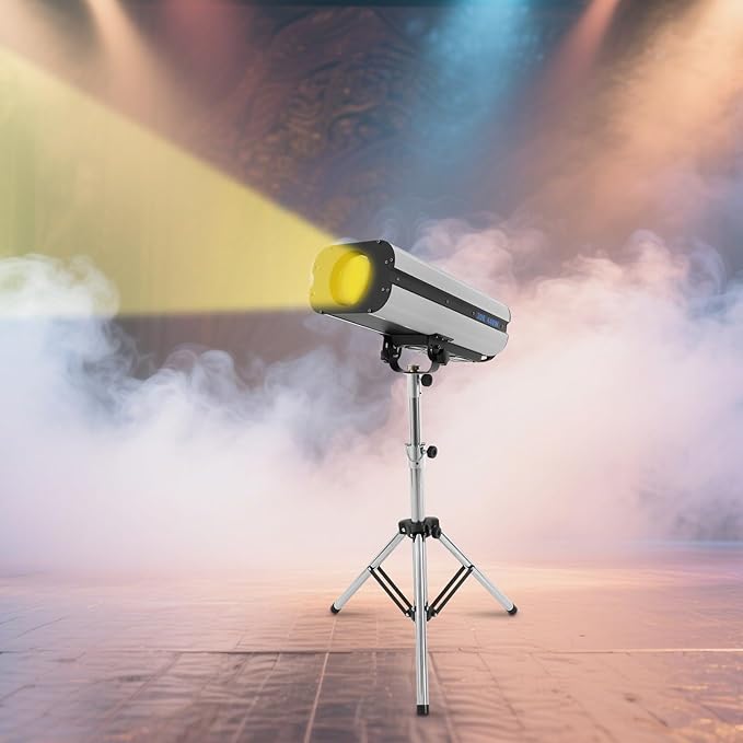 440W LED Stage Spotlight with Tripod, Professional Follow Light with 6 Colors & 3 Color Temperatures (5600K、6000K、3200K), Theater Lights DJ Lighting for Wedding Party, DJ Show, Theater (440, Watts)