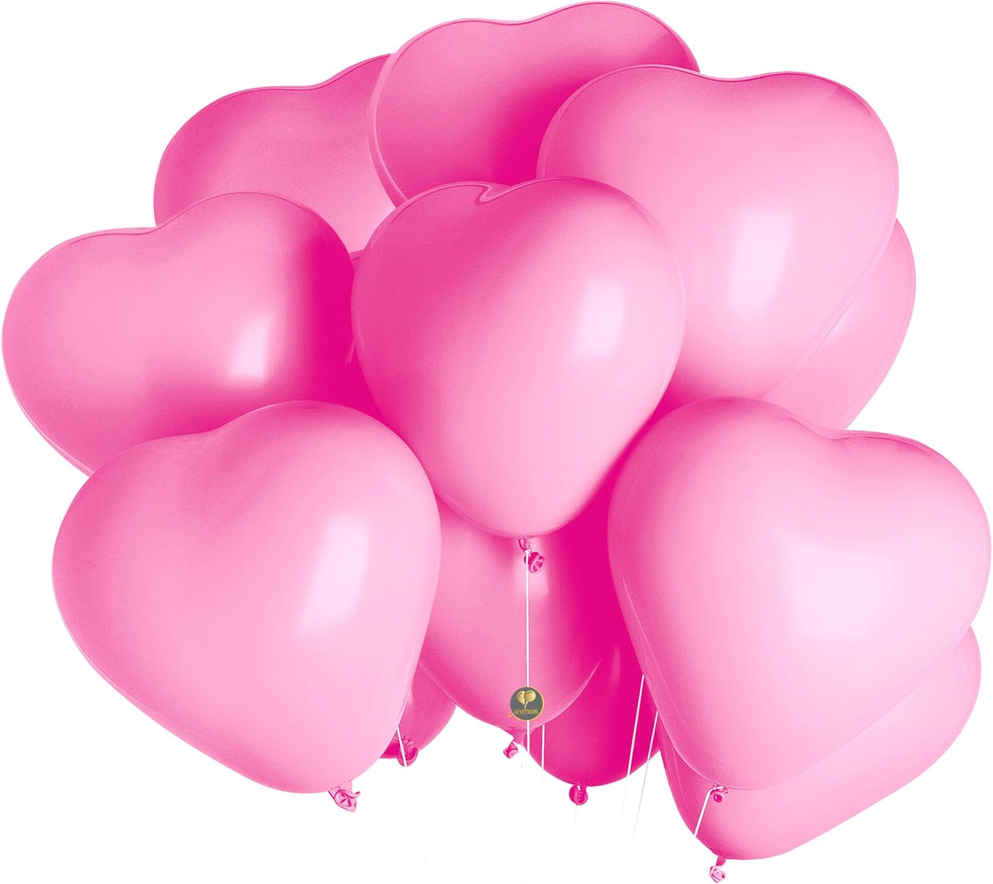 AFTERLOON® Biodegradable Balloons 24 pcs Pink 10 Inch Heart Shaped, Thickened Extra Strong Natural Latex Helium Float, Proposal Marriage Love Baby Shower Gender Reveal Wedding Bridal Corazones