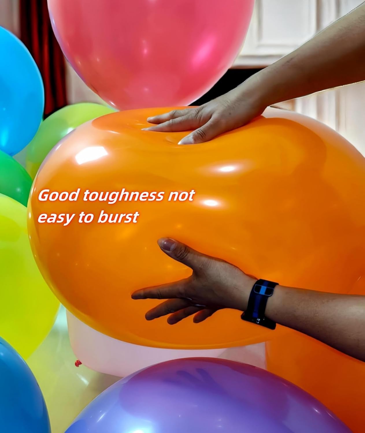 50 Pack 24 inch Balloons 10 Assorted Colors Latex Rainbow Party Big Balloon Bulk for Various Party Events Decorations