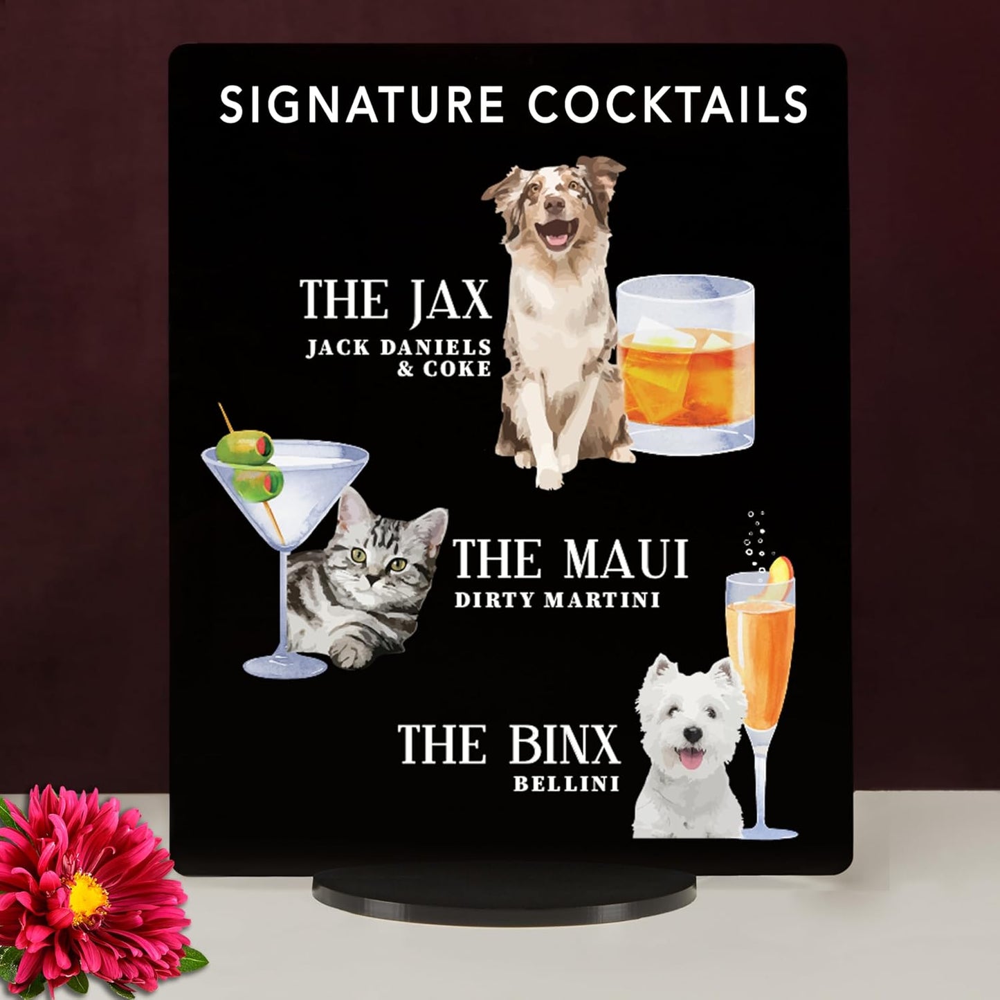 Pet Signature Drink Wedding Signs