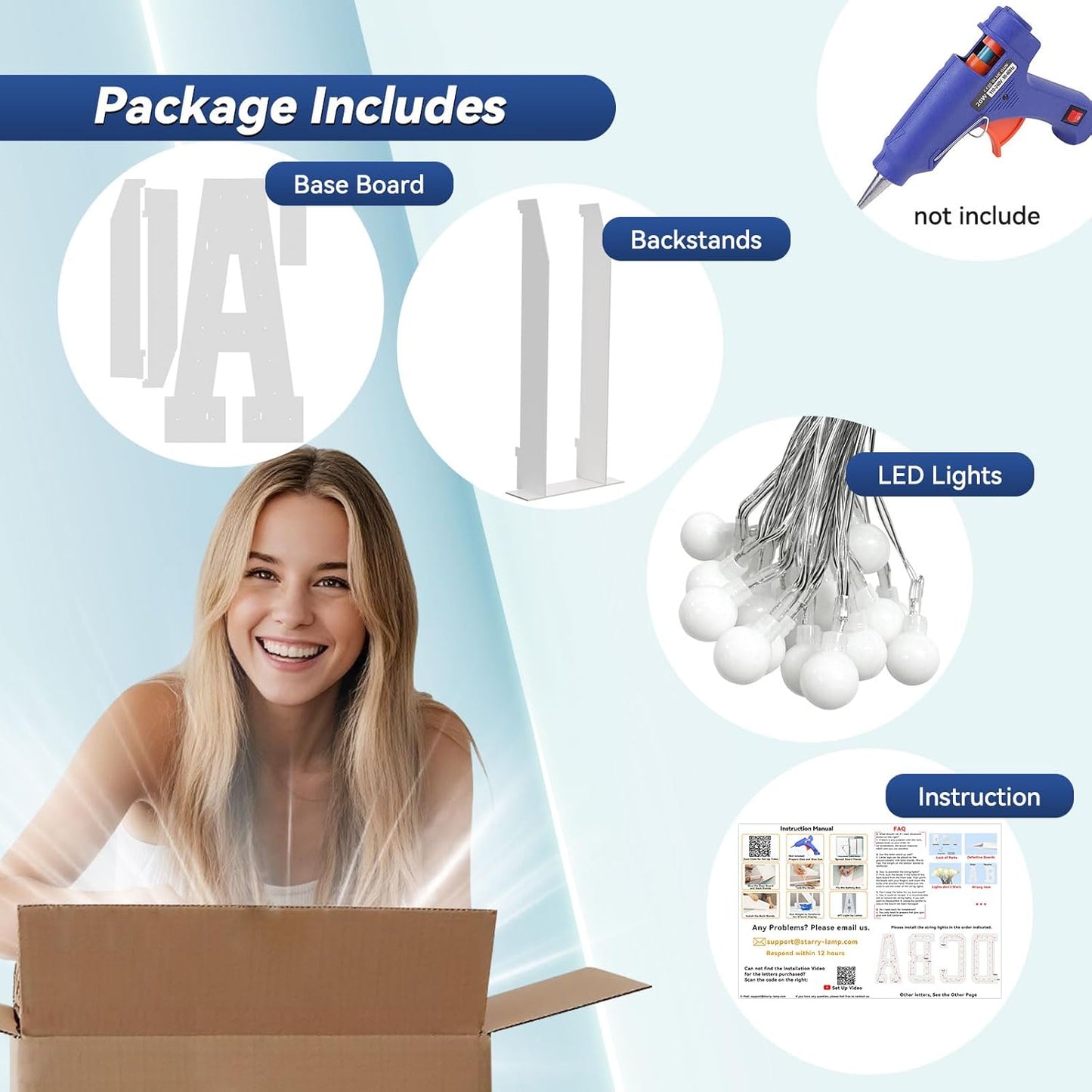 4FT Marquee Light Up Letters - Large Marquee Letters 4 Feet Tall for Birthday Party Decorations, Big Letter for Wedding Event Marry Me Baby Shower Bridal Shower, Letter J