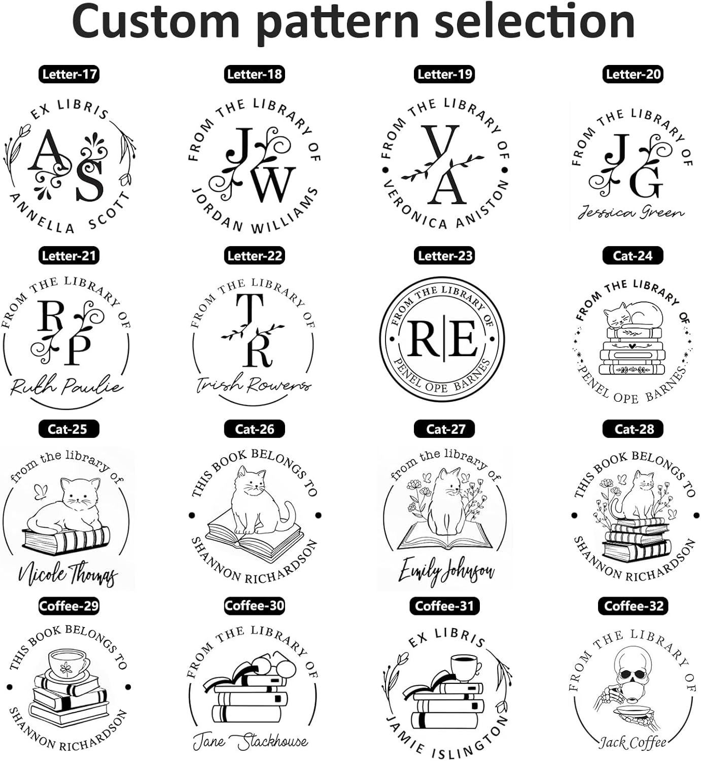 Personalized Book Embosser - Custom Library Stamp, Personal Gifts for Book Lovers, Readers, Teachers (BT-01)