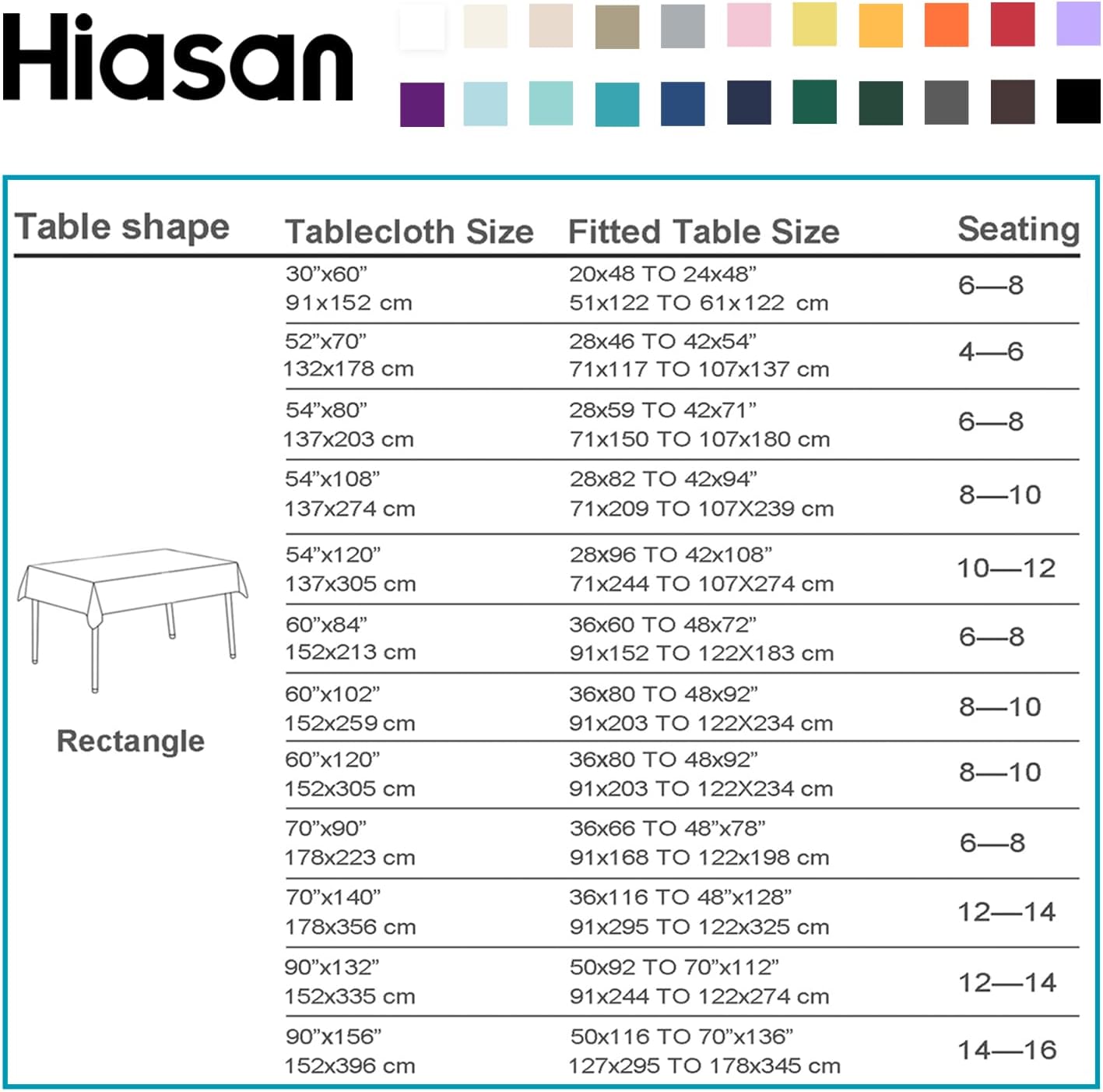 Hiasan Ivory Tablecloth for Rectangle Tables - Waterproof and Spillproof Washable Fabric Table Cloth for Dining Room Kitchen, 70 x 120 Inch