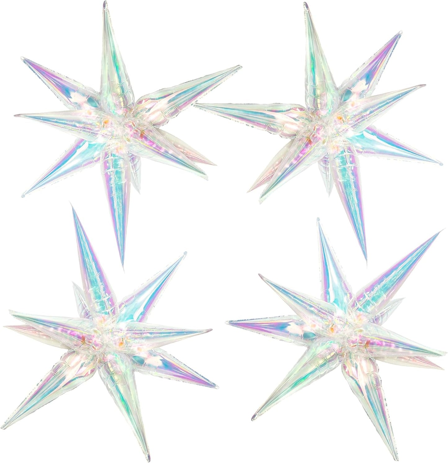 Tellpet Starburst Balloons, 50 Pcs Star Balloons 12 Spike Foil Explosion Party Balloons for Decoration Birthday Wedding Decorations