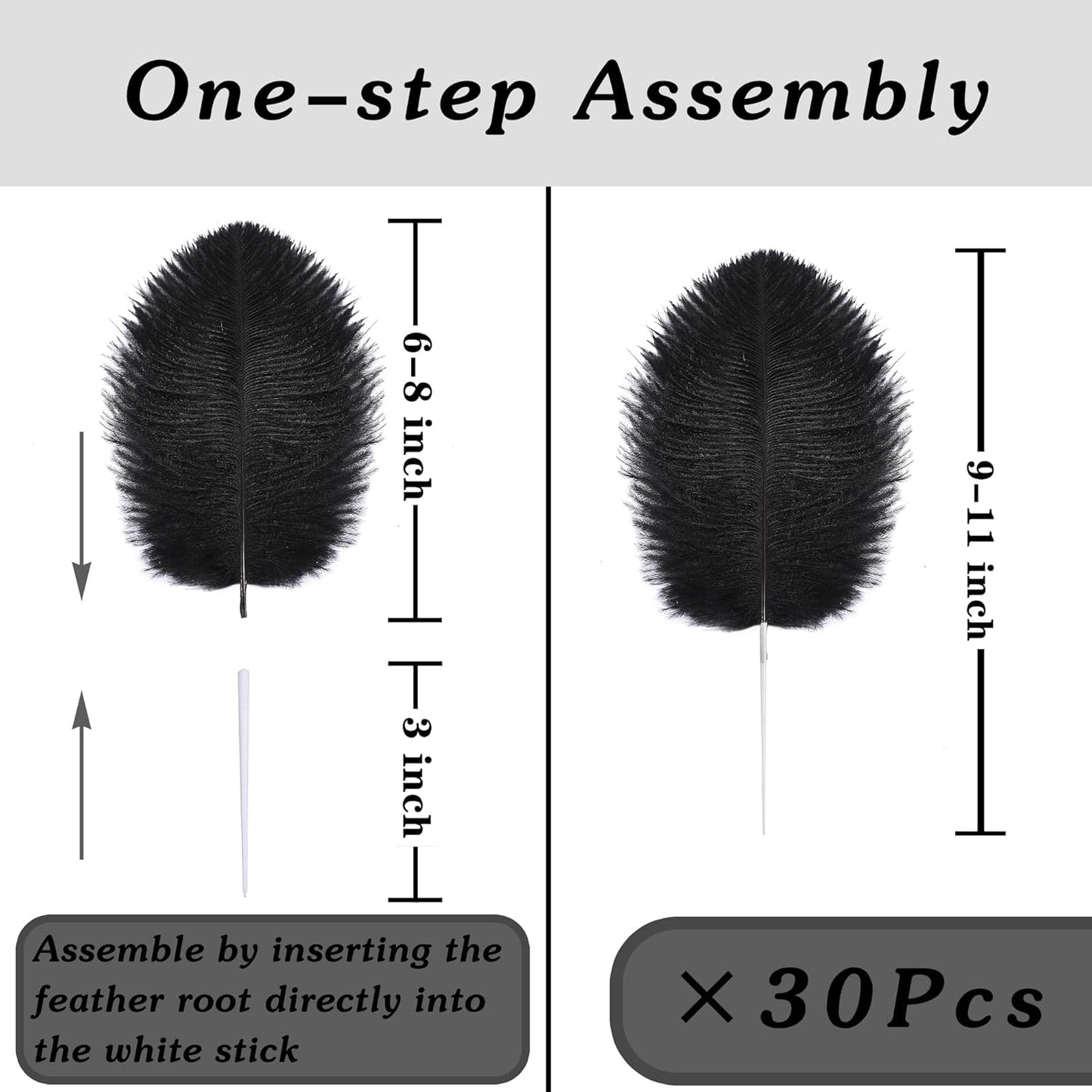 SOGUGOM Purple Craft Ostrich Feathers - 30PCS 6-8 inch Small Ostrich Feathers Kit for Dream Catchers, Hats and Mardi Gras(Purple)