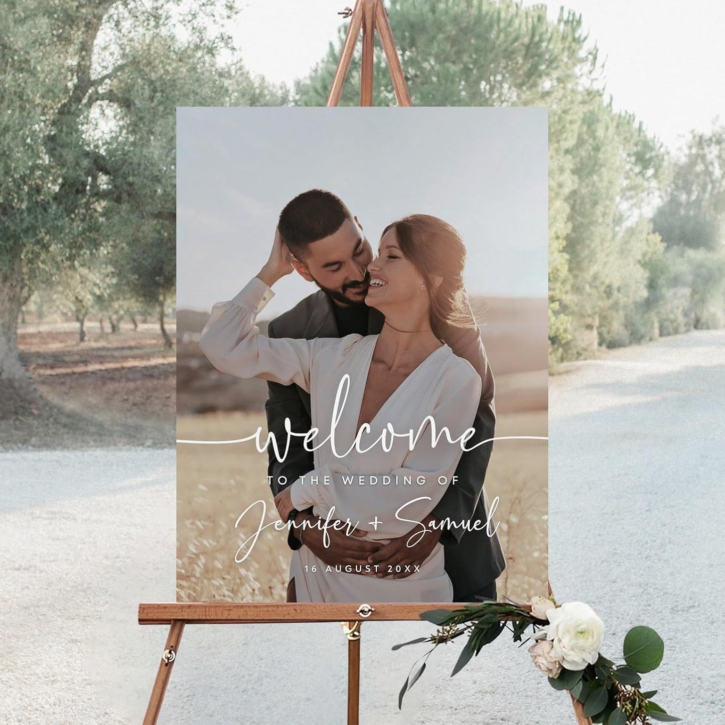 Wedding Welcome Sign, Wedding Welcome Sign Personalized, Photo Wedding Sign