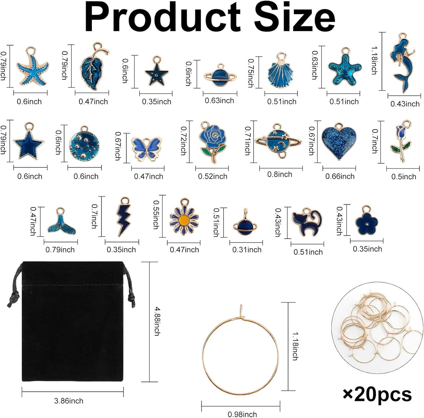 Wine Glass Charms Wine Charms for Stem Glasses Glass Markers Identifiers Tags for Christmas Tasting Party Favors Decorations