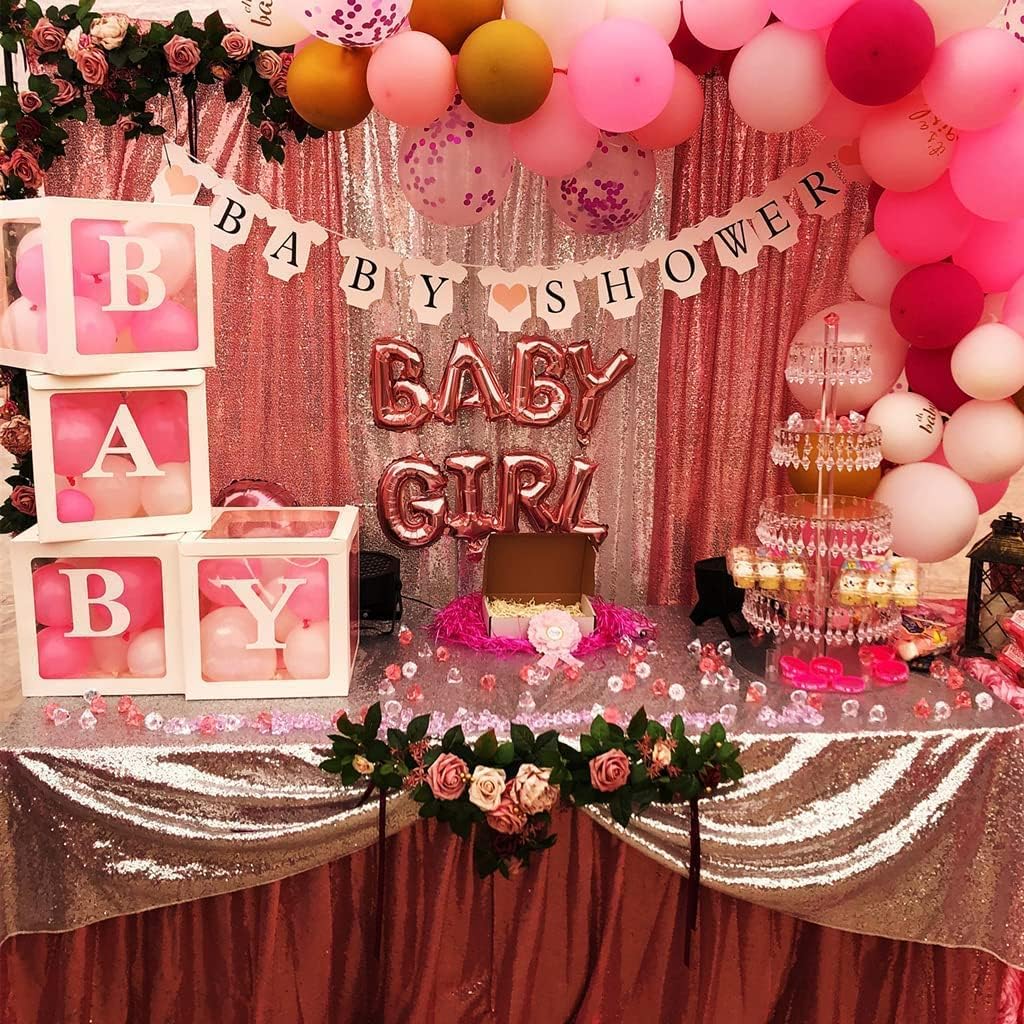 Poise3EHome Fuchsia Pink Sequin Backdrop,8FT x 10FT Sequin Photography Backdrop Curtain for Party Decoration