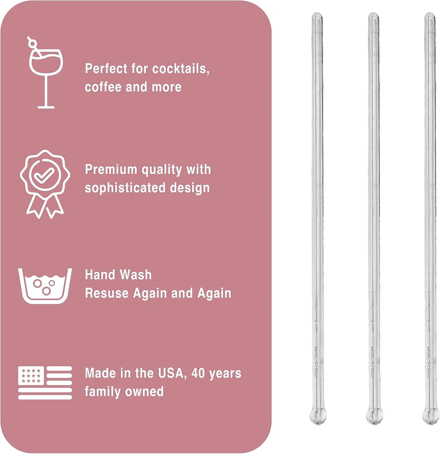 Coffee and Cocktail Stirrers, Reusable Plastic Drink Stirrer Sticks, 100 Ball Head Swizzle Sticks, Use as a Cocktail Garnish or Cake Pop Stick, Wedding, Party Decorations, Restaurant Supplies, 6 inch