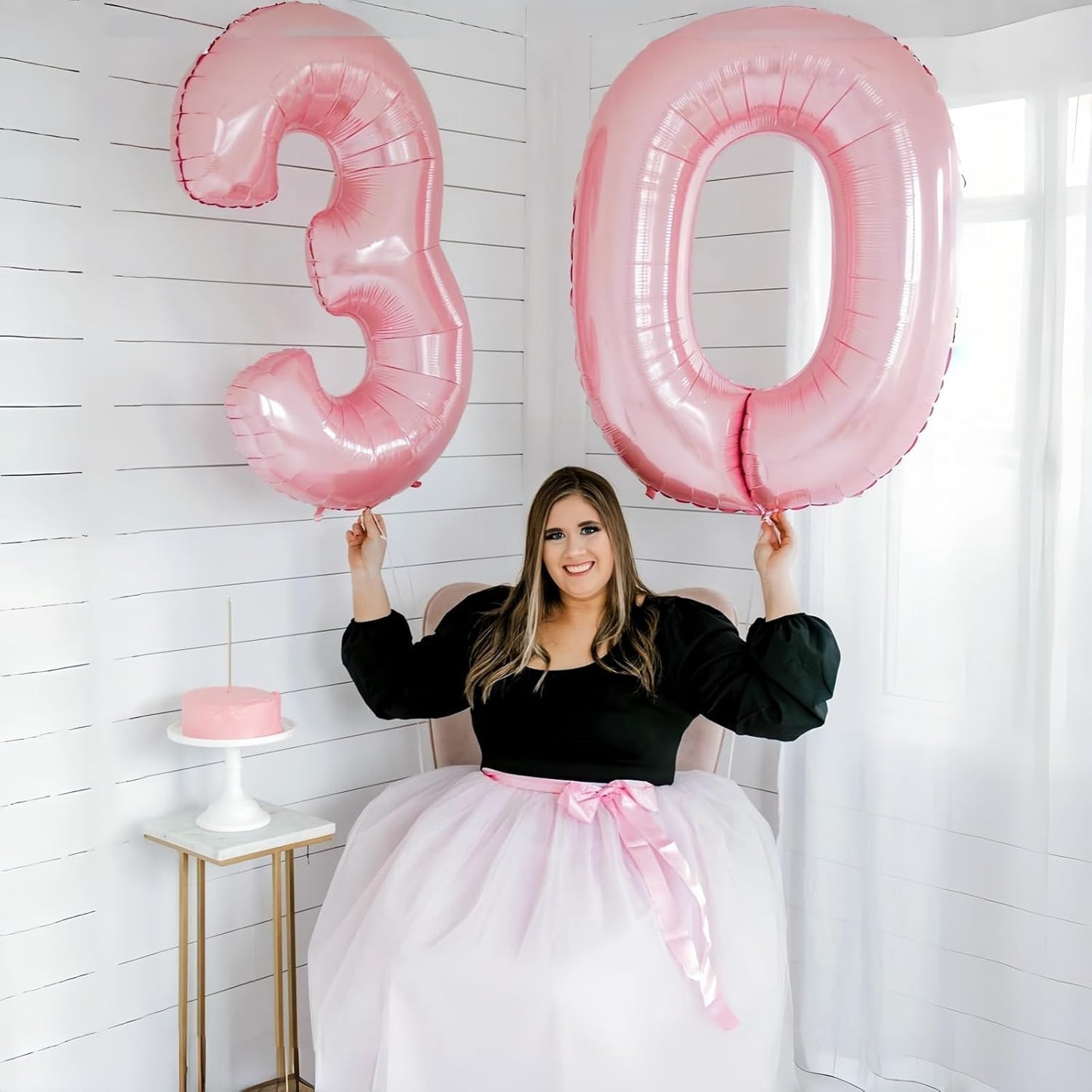 40" Balloon Number 0 Pastel Pink, Large Foil Pink Number Balloons Set 0-9 for Girls, Light Pink 0 Helium Balloons for Women Birthday Anniversary Graduation New Year Party Decoration Supplies