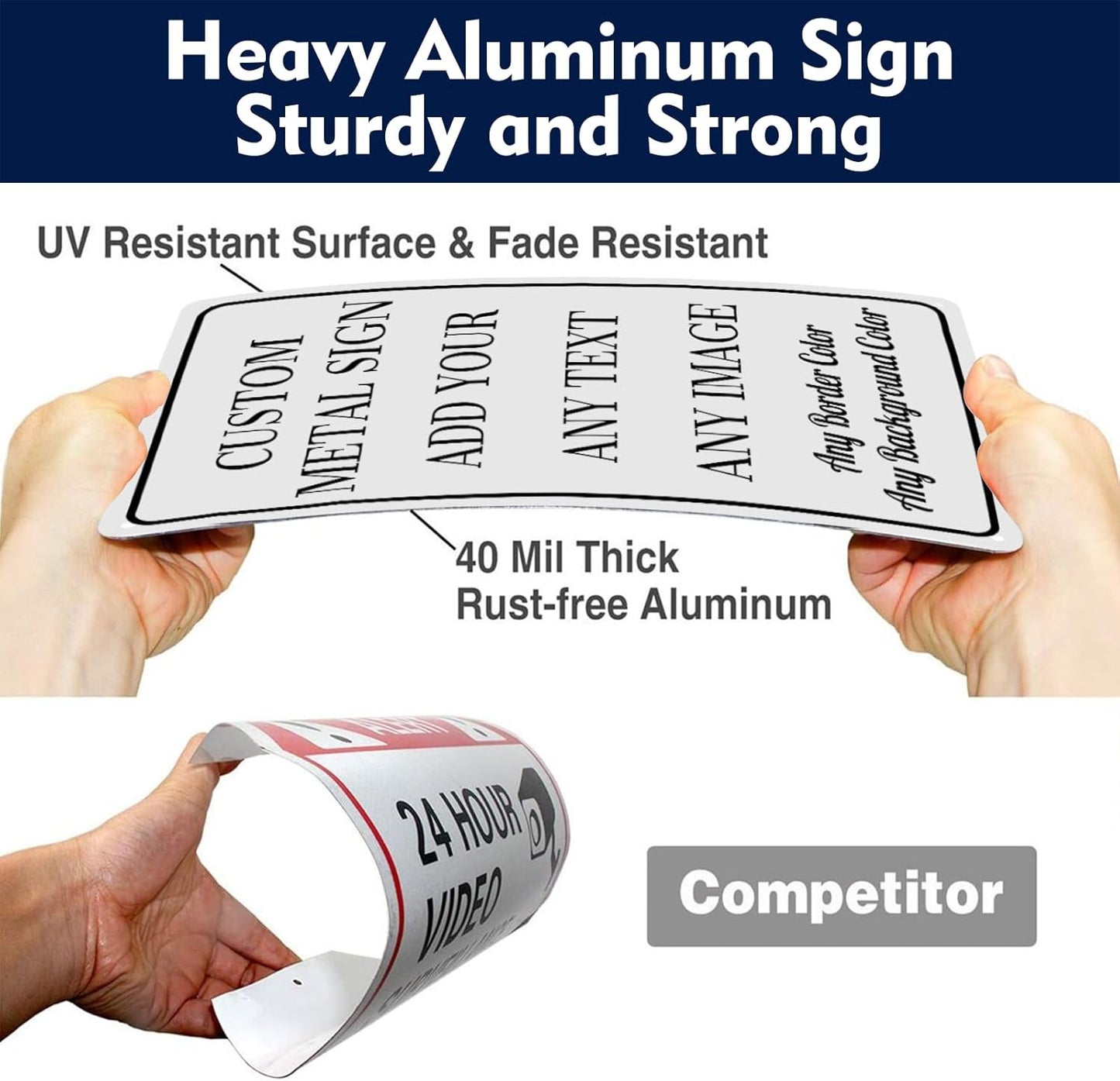 Custom Signs Outdoor Metal - 12 x 8 Personalized Aluminum Rust-Proof Entrance Garden Hazard Intersection Parking Signs, Decorative Sign (Style 03)