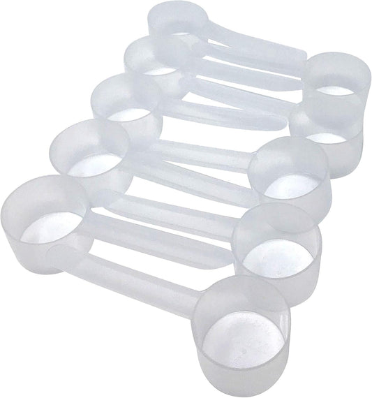 50 mL (50 CC | 1.69 Oz.) Long Handle Scoop for Measuring Coffee, Pet Food, Grains, Protein, Spices and Other Dry Goods (Pack of 10)