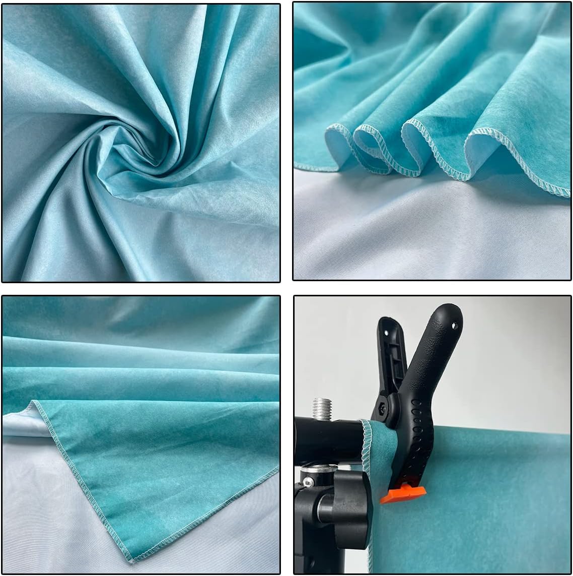 5x7ft Aqua Abstract Solid Photography Backdrops Gradient Portrait Photo Booth Background for Photographyer