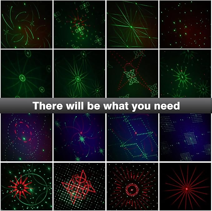 4-Pack DJ Laser Party Lights, RGB LED Disco Light, Sound Activated Projector Strobe Light with Remote Control for Christmas Halloween Decorations Karaoke Birthday Dance Wedding Stage Show