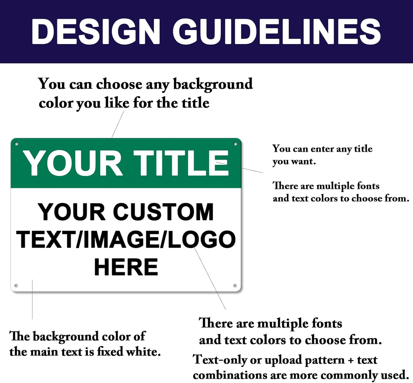 Custom Outdoor Metal Signs - 12 x 8 Aluminum Rust-Proof Entrance, Garden, Hazard, Intersection, Parking, Decorative Signs (Personalized)